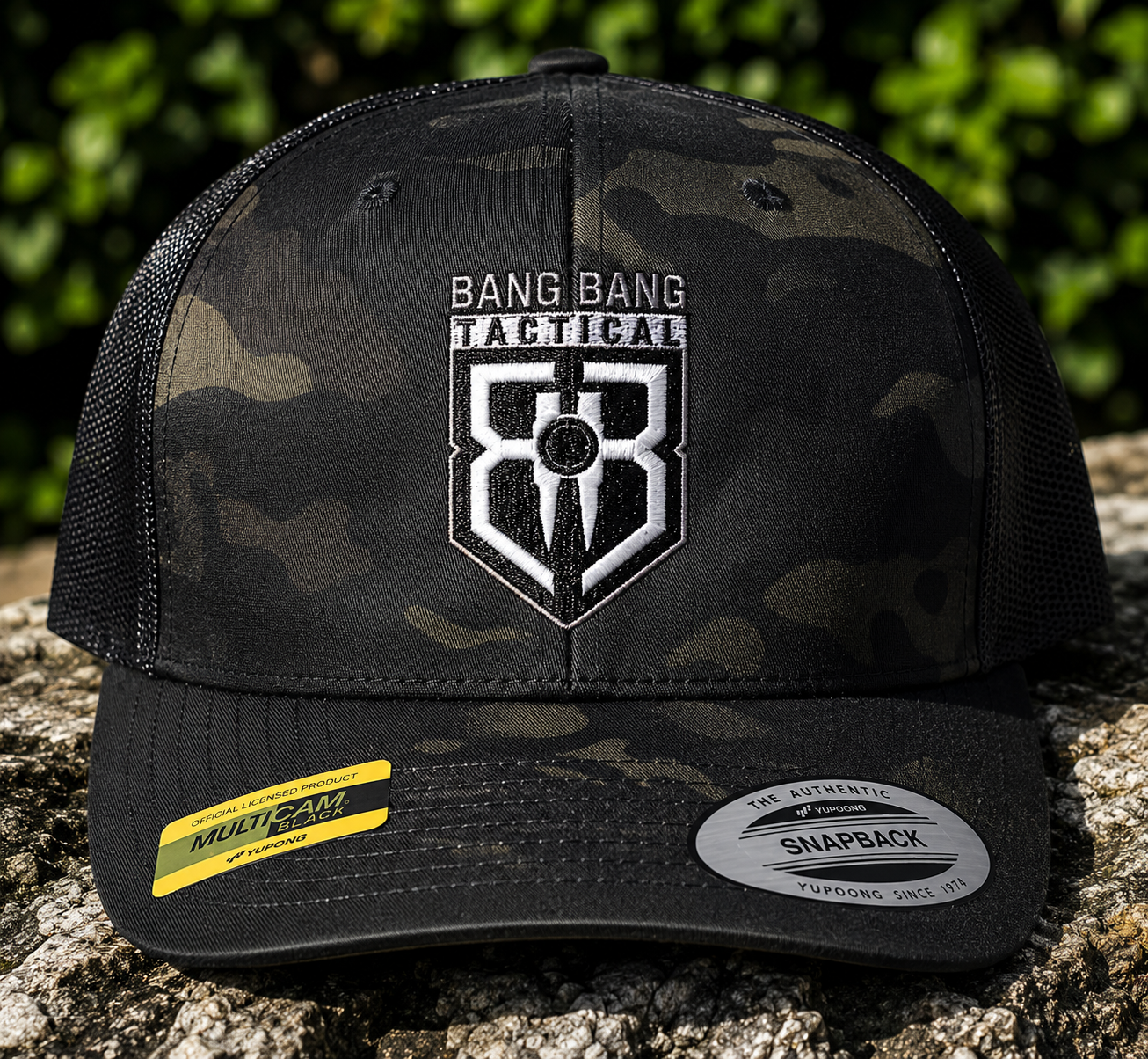 BBT Logo Embroidered Hat-Black Multi Camo